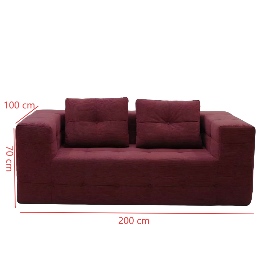 H051 Compressed Packaged Two-Seater Sofa SereneHaven H051 Two-Seater Sofa Compressed Packaging and Overall Structure Display