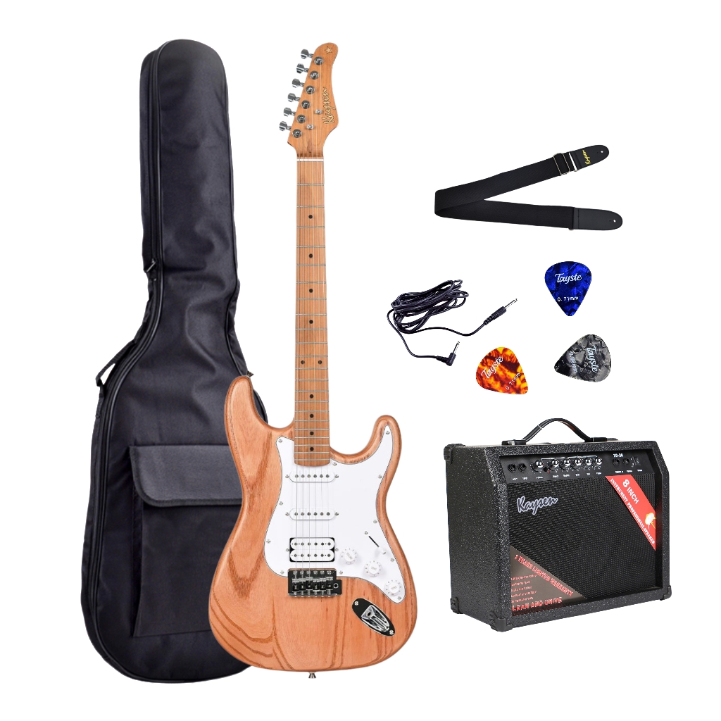 Kaysen Electric Guitar Set Natural Clor KST-213-N (6) Kaysen Electric Guitar Set Natural Clor KST-213-N (6)