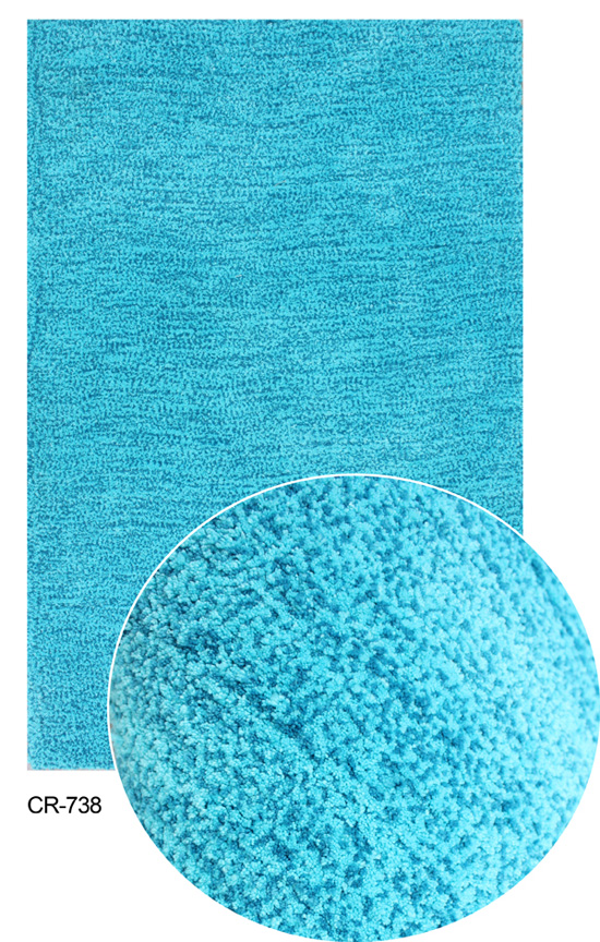 Microfiber with short pile carpet