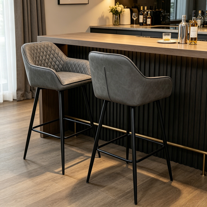 BRJY-022-FMDKGRY PU BAR CHAIR1 BRJY-022-FMDKGRY PU BAR CHAIR1