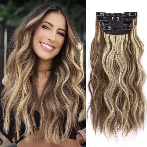 Alileader High Quality Ombre Blonde Hairpieces Synthetic Long Wavy Hair Extensions Natural Black Clips In Hair Extensions Supplier, Supply Various Alileader High Quality Ombre Blonde Hairpieces Synthetic Long Wavy Hair Extensions Natural Black Clips In Hair Extensions of High Quality