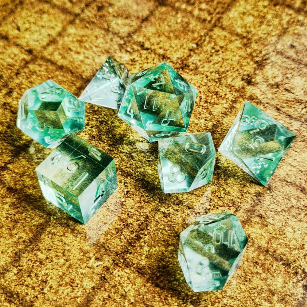 Crystal Unpainted Sharp Edged Dnd Dice Set 2 Crystal Unpainted Sharp Edged Dnd Dice Set 2