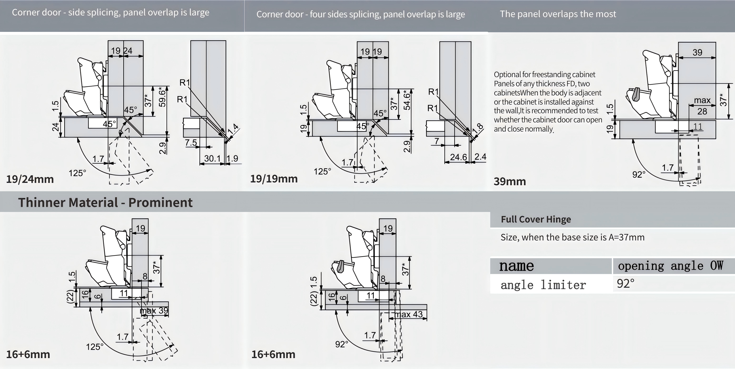 Large Angle Door Hinge Large Angle Door Hinge
