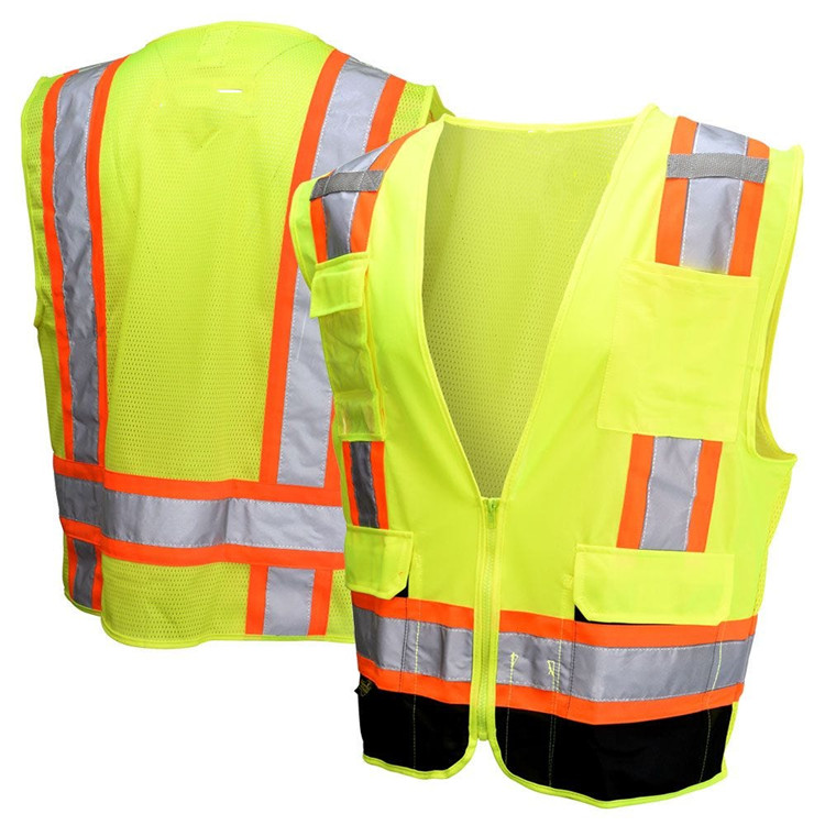 Radians Sv6b 2 Class 2 Black Bottom Contrasting Multi Pocket Safety Vest Jpg