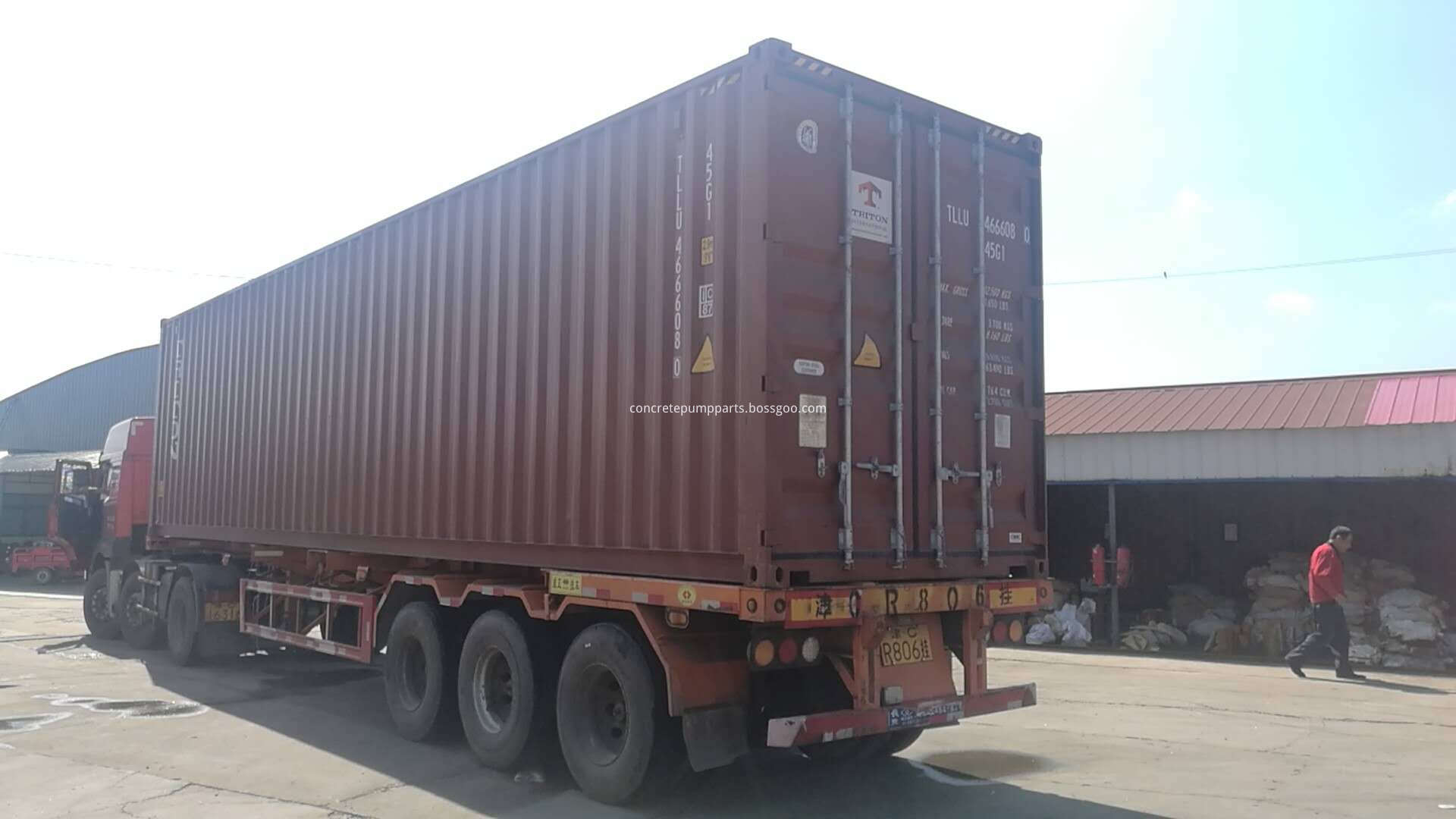 concrete pump container loading 