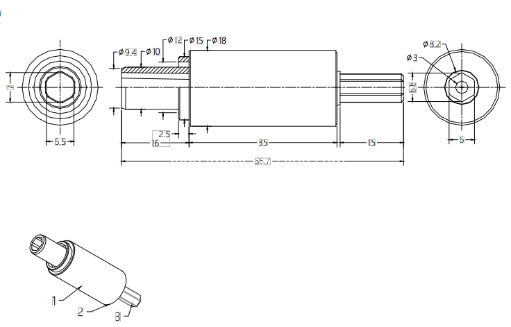 Shaft Damper Drawing For Window Screen Shaft Damper Drawing For Window Screen