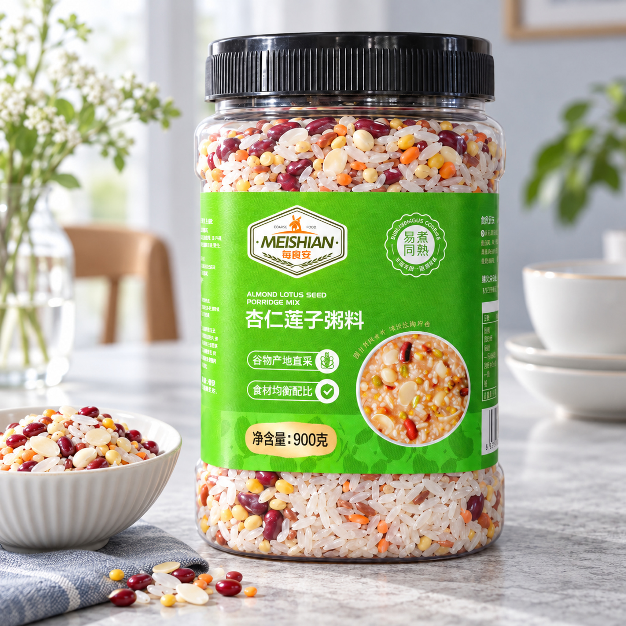 Almond Lotus Seed Porridge Mix 900g4 Almond Lotus Seed Porridge Mix 900g4