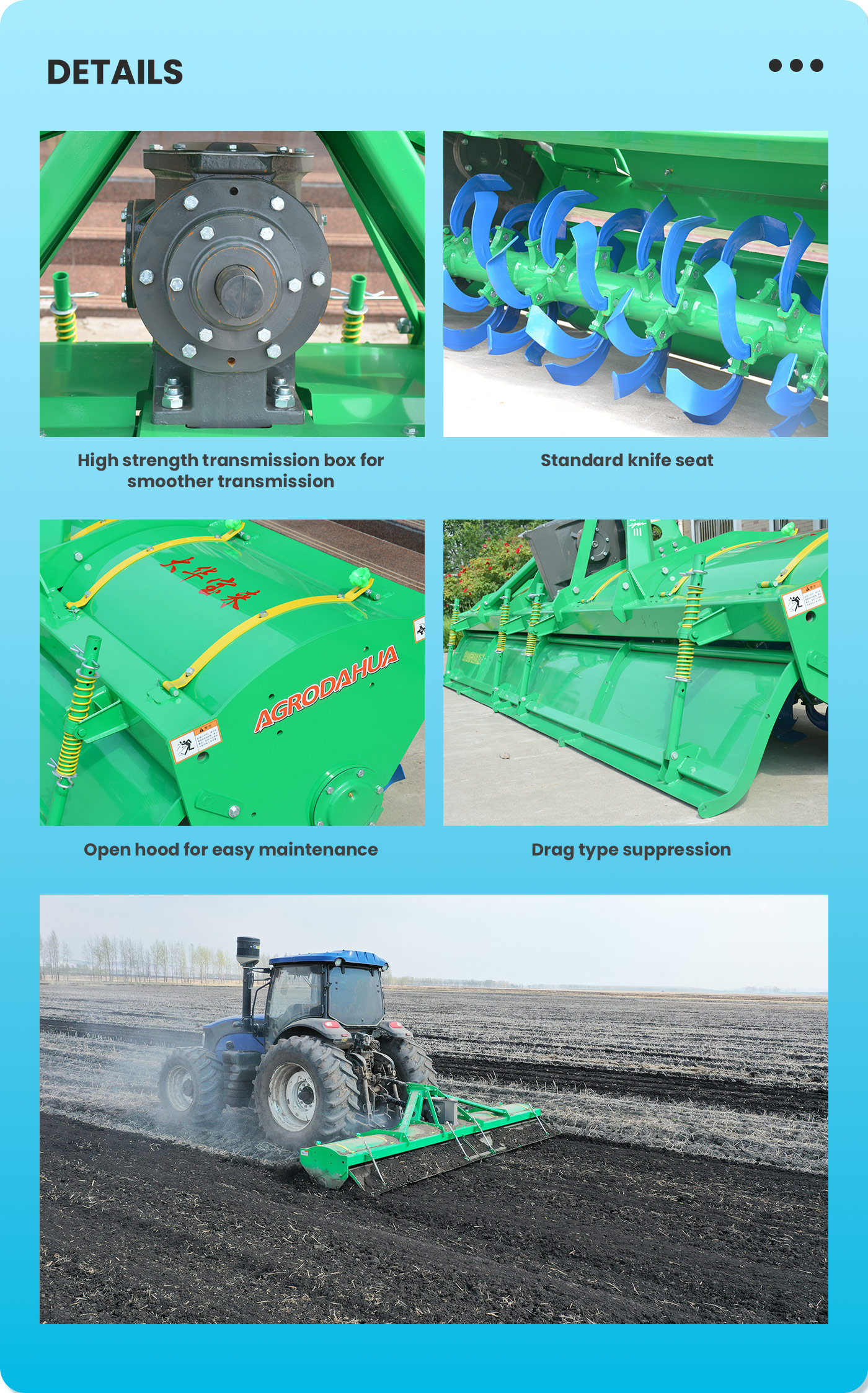 Crushed soil rotary tiller Crushed soil rotary tiller