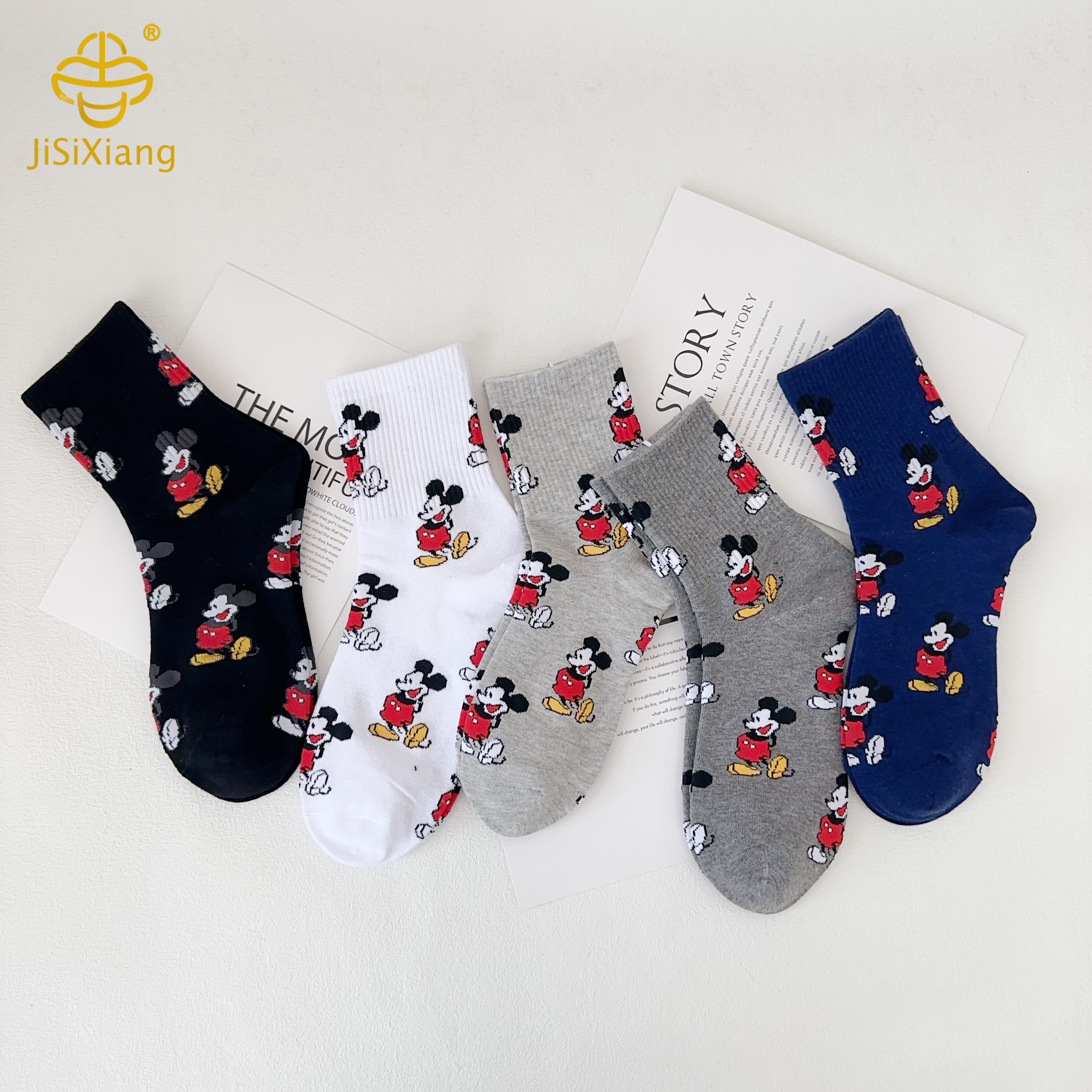 Cartoon Mickey mid-tube stockings Cartoon Mickey mid-tube stockings