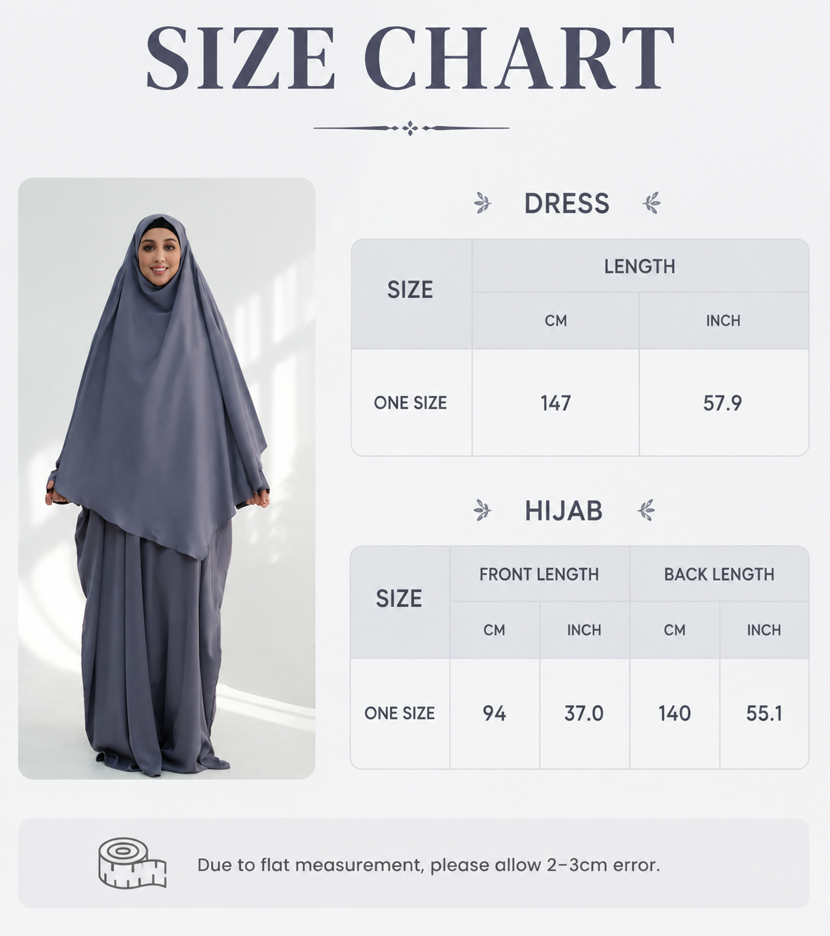 Elegant Nida Batwing Abaya with Headscarf Front View Elegant Nida Batwing Abaya with Headscarf Front View