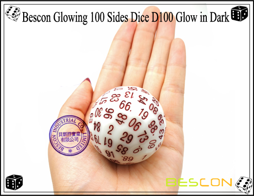 Bescon Brillando 100 lados Dados D100 Brillando en oscuridad-6 Bescon Glowing 100 Sides Dice D100 Glow in Dark-6