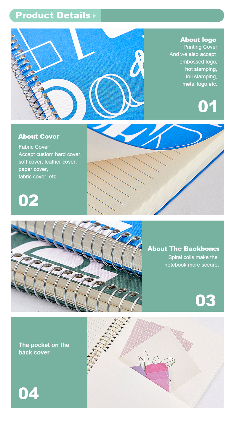 Fabric cover spiral notebook11 Fabric cover spiral notebook11