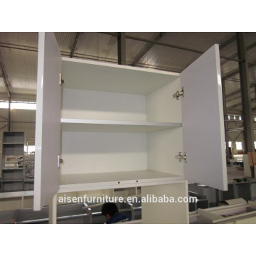 China Material De Pintura De Cozimento De Alto Brilho Pre Montado Moderno Armario De Cozinha Branco Fabricantes