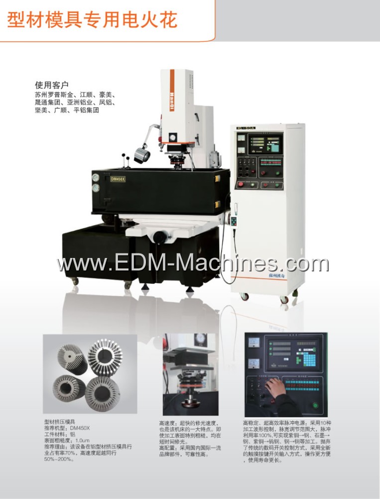 ZNC EDM sinking machine for aluminium profile extrusion die mold