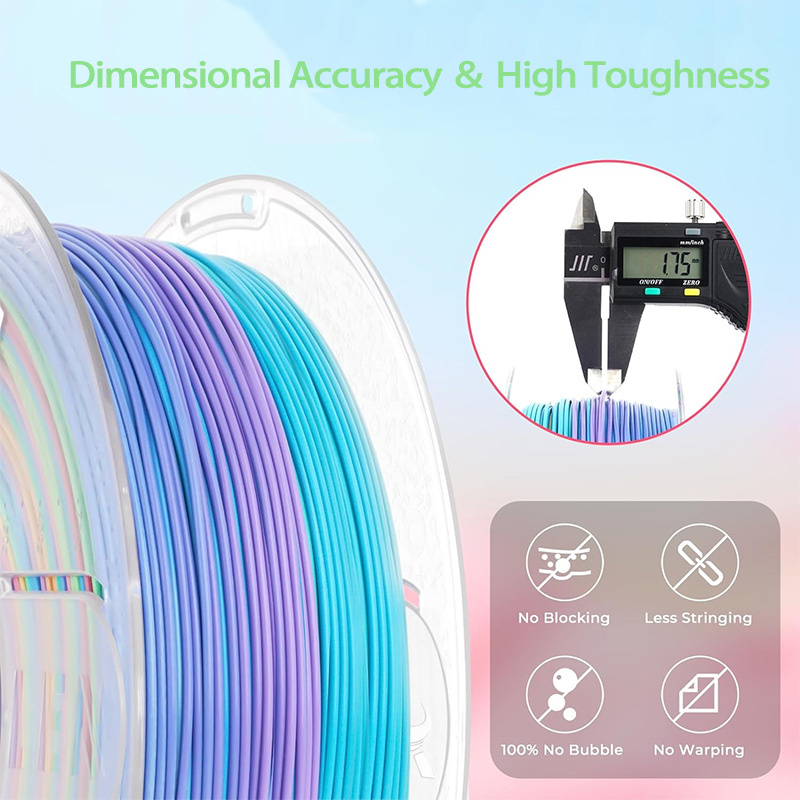 Matte PLA Filament Rainbow Matte PLA Filament Rainbow