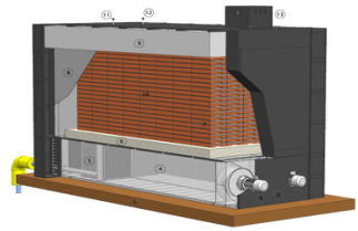 Solid electric heat storage boiler