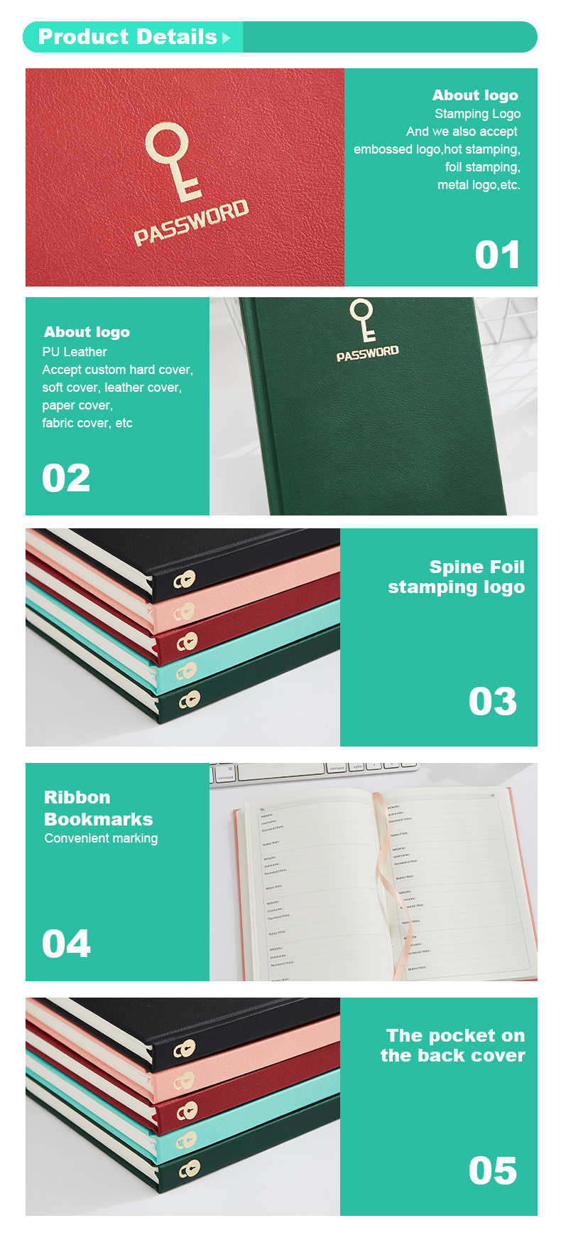 Pu cover password record notebook11 Pu cover password record notebook11