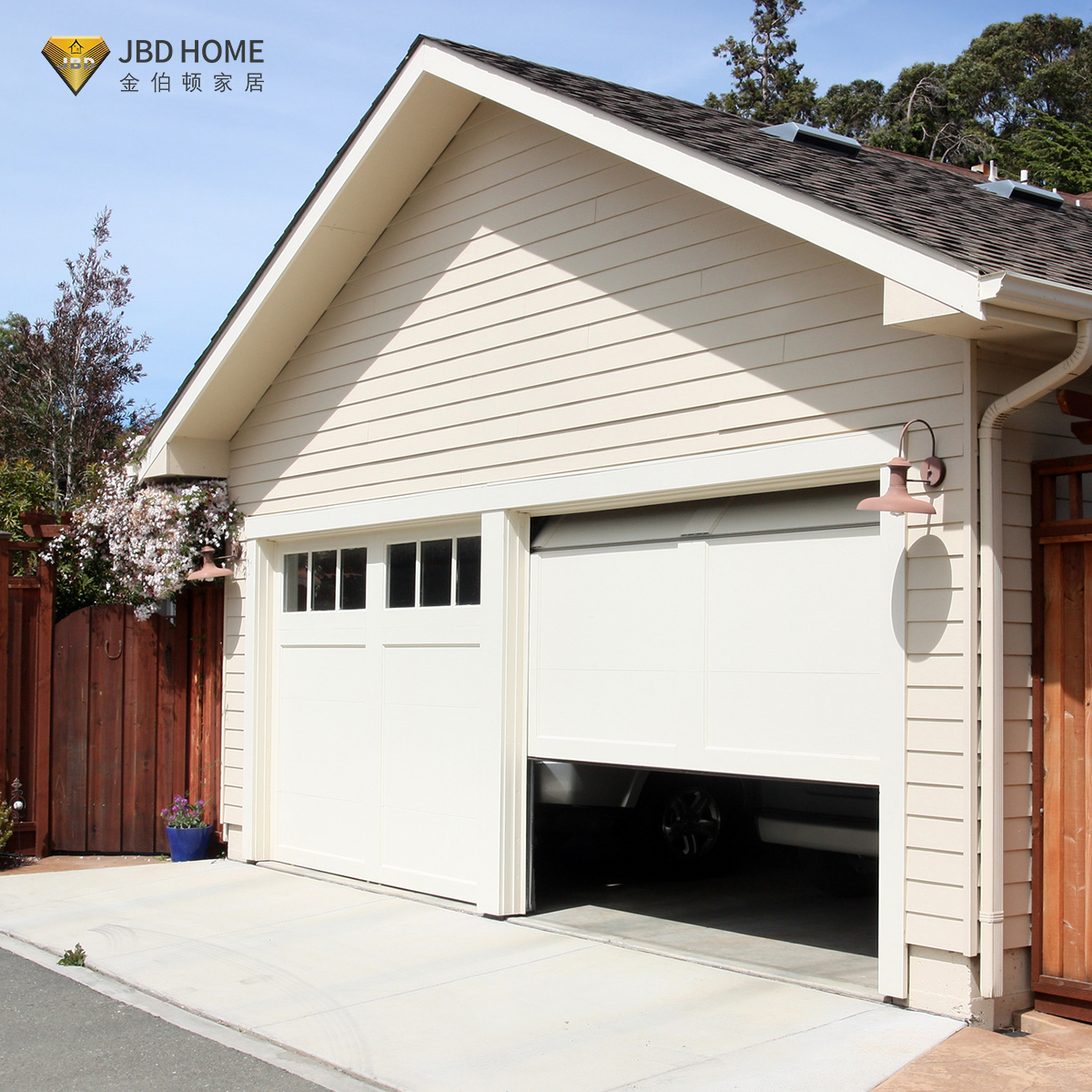 Modern Full View Aluminum Glass Garage Door