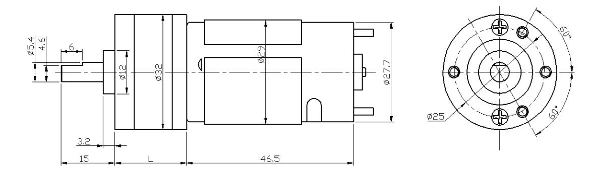 32mm dc spur gear motor