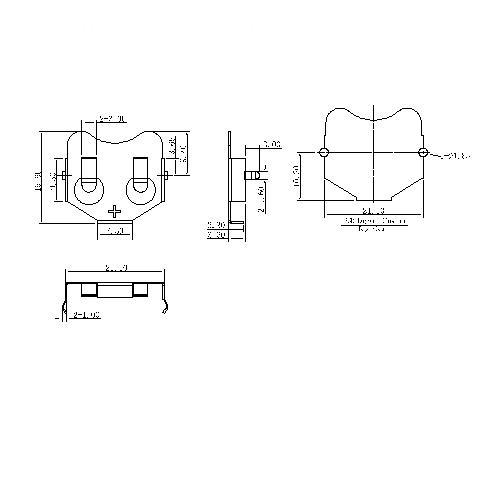 Contatos da bateria PARA CR2032 BS-S-SI-R-CR2032R Battery Contacts FOR CR2032 BS-S-SI-R-CR2032R