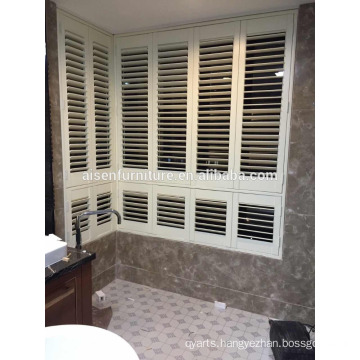 China Leading Brand Pvc Shutter Horizontal Wood Louver Plantation