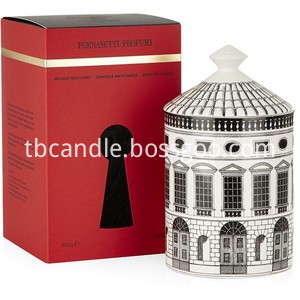 house picture ceramic scented candles with roof lid
