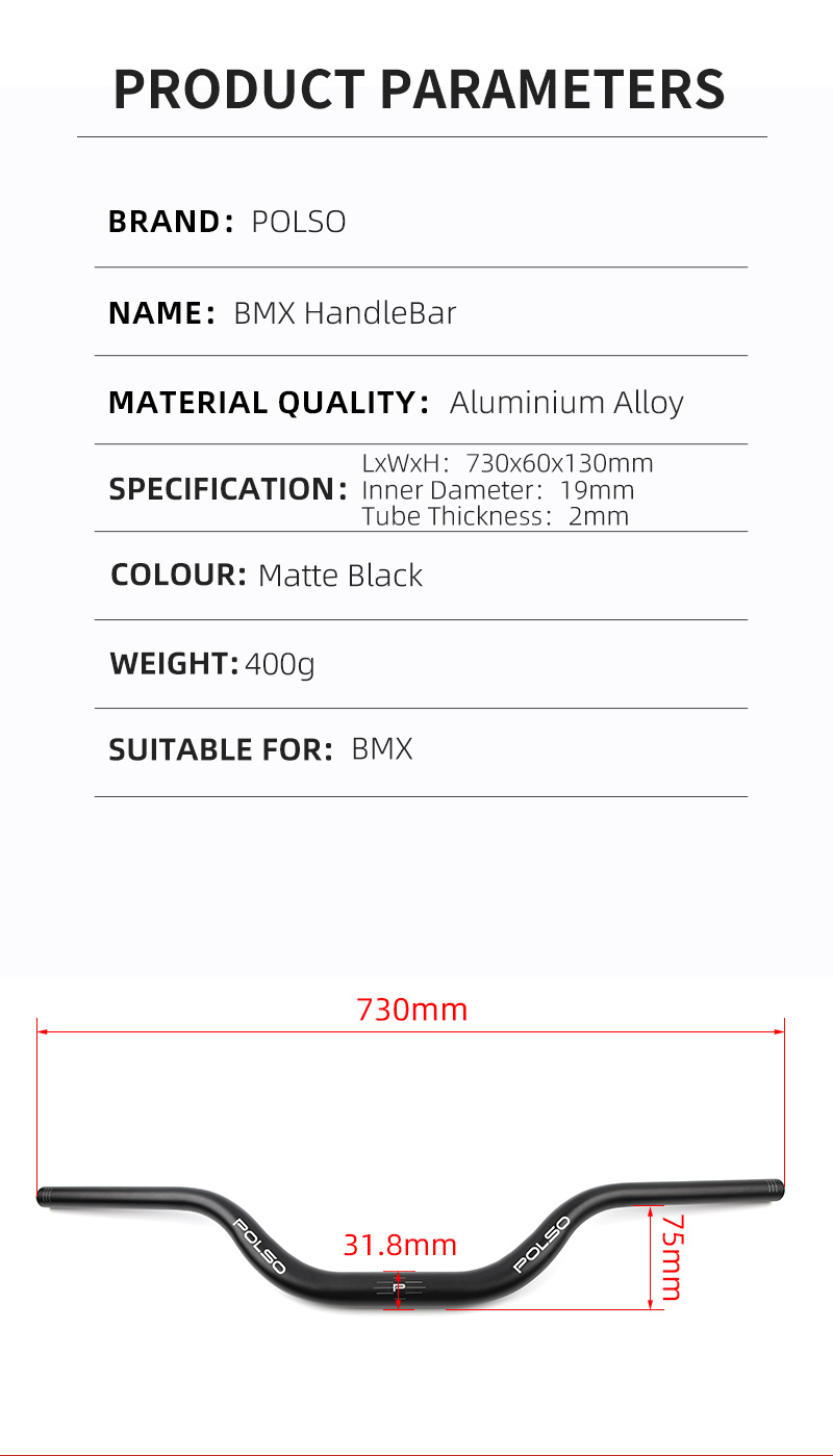 BMX Handlebar 31.8mm BMX Handlebar 31.8mm