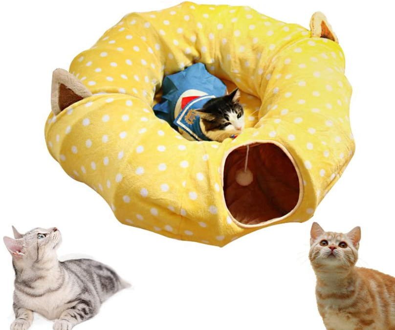 Cat Tube And Tunnel With Central Mat Cat Tube And Tunnel With Central Mat