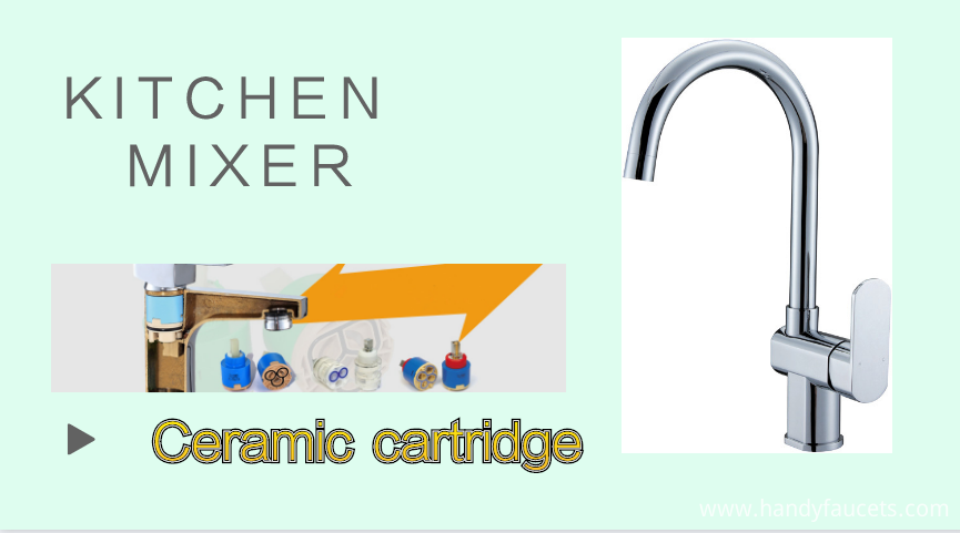 single handle ceramic brass kitchen faucet