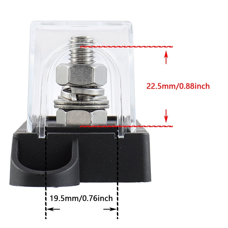 32V MEGA bolt-down fuse holder with M8 studs 32V MEGA bolt-down fuse holder with M8 studs