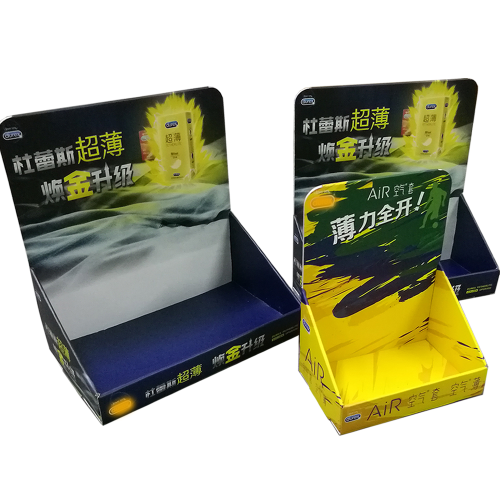 Supermarket Retail Display Paparan Box Paper Shelf Supermarket Retail Display Foldable Paper Box Shelf