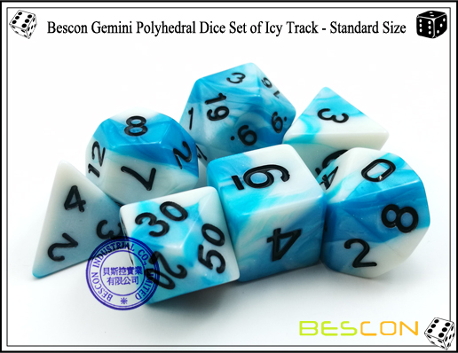 Bescon Gemini Würfel Set von Icy Track-4 Bescon Gemini Dice Set of Icy Track-4