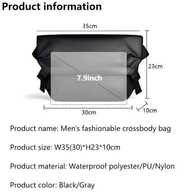 Durable Lightweight Crossbody Bag for Men Durable Lightweight Crossbody Bag for Men