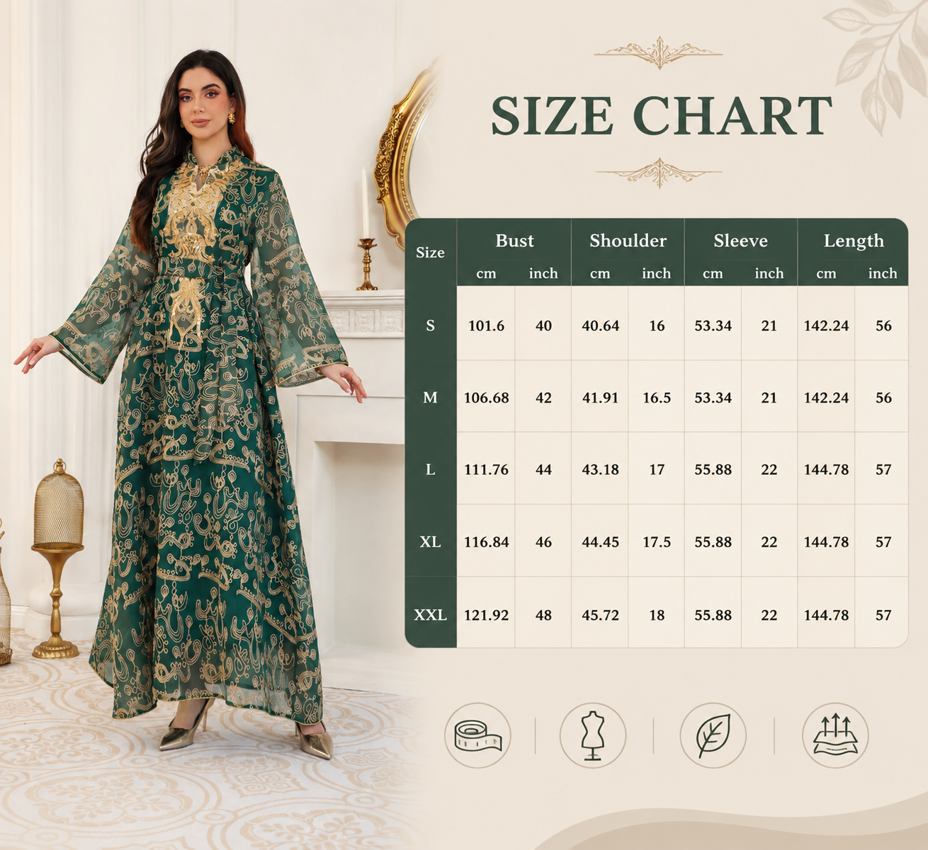 Elegant Chiffon Printed Abaya Dress Elegant Chiffon Printed Abaya Dress