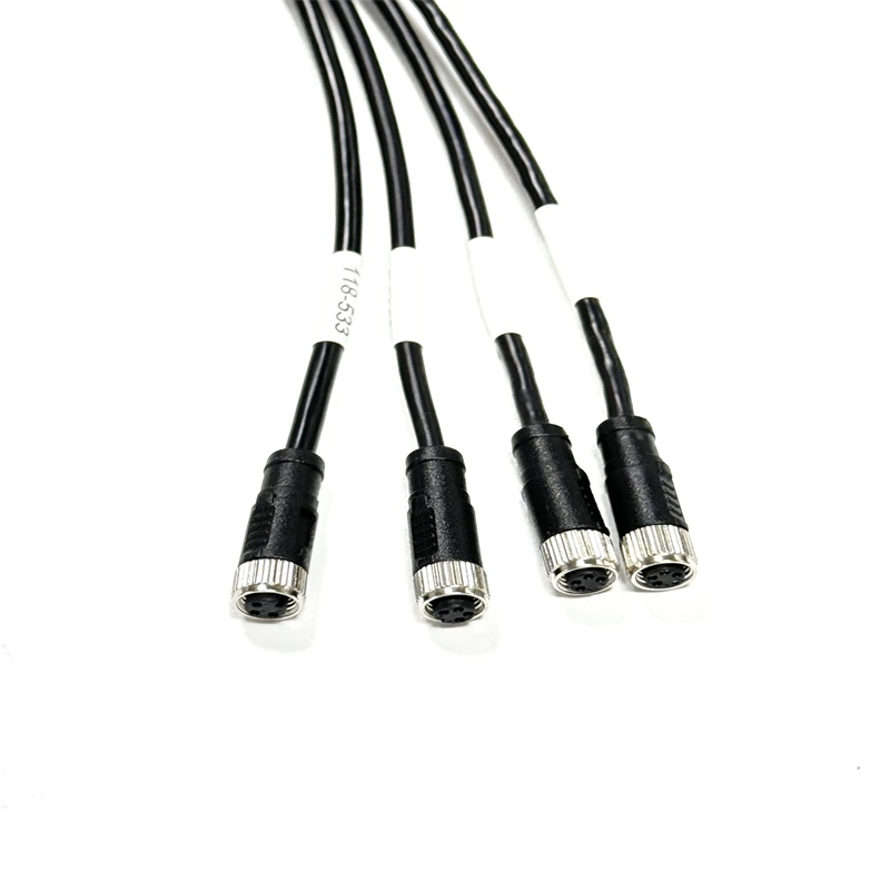 Panel Mount Feed-Through Multi-Port Cable Assembly with Micro USB RS232 RS485 Connectors Panel Mount Feed-Through Multi-Port Cable Assembly with Micro USB RS232 RS485 Connectors