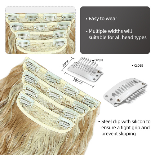 Alileader Cheap Heat Resistant Fiber Virgin Hair Piece Synthetic One Piece Corn Wave 11 Clips Clip In Hair Extensions Supplier, Supply Various Alileader Cheap Heat Resistant Fiber Virgin Hair Piece Synthetic One Piece Corn Wave 11 Clips Clip In Hair Extensions of High Quality