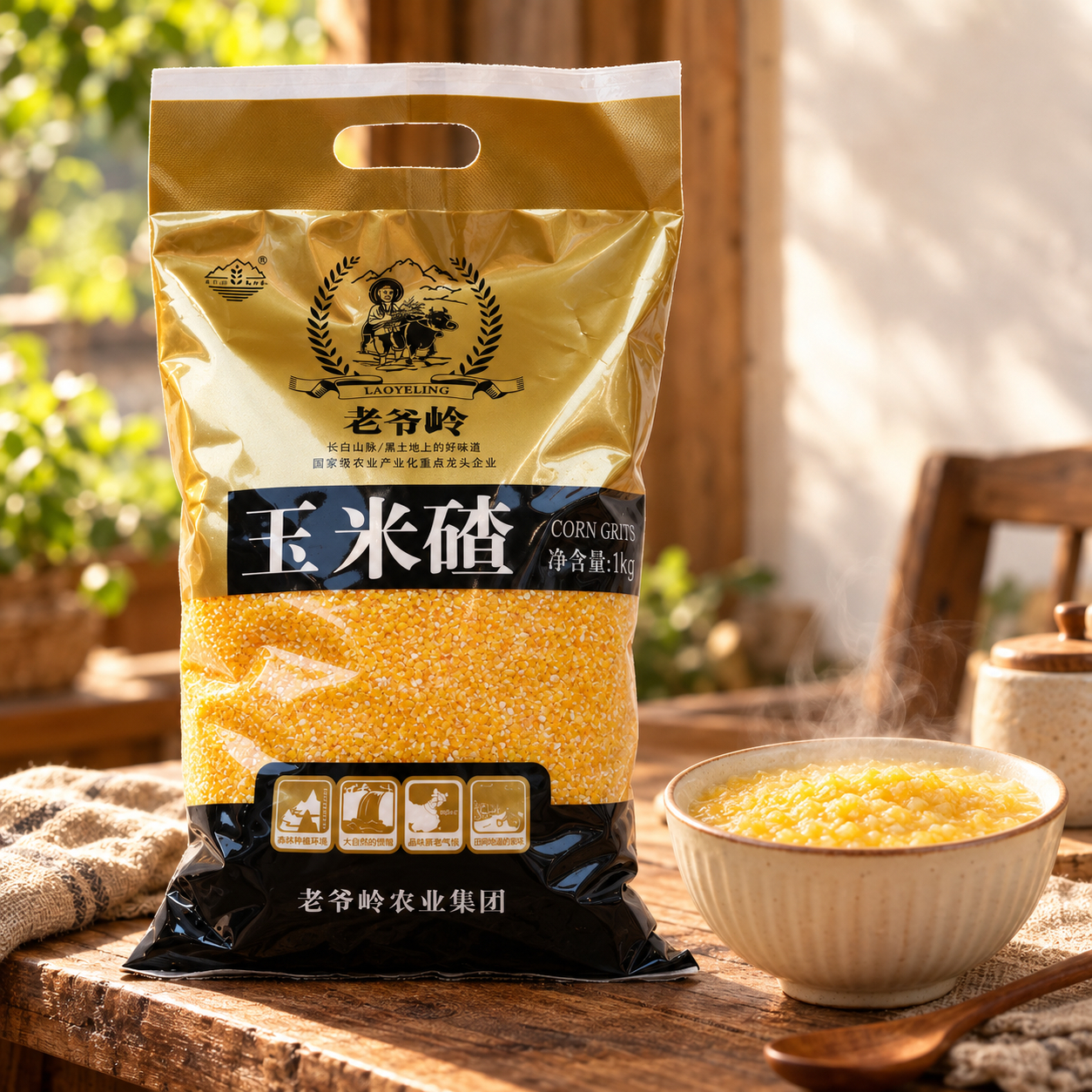 Organic mixed grain corn grits3 Organic mixed grain corn grits3