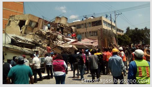 Motion sand pray for Mexico earthquake