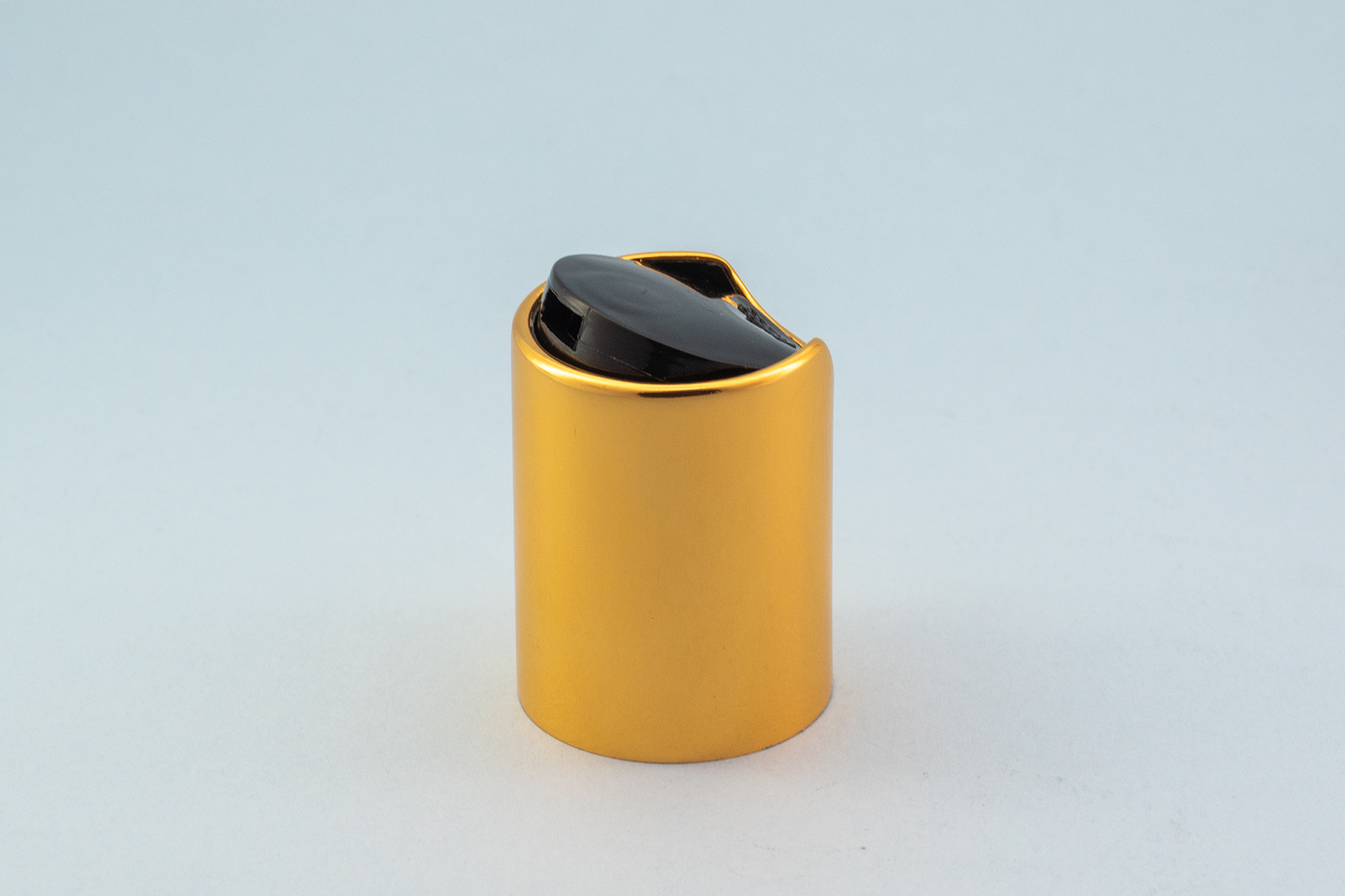 24/415 Shiny Gold & Black Disc Top Cap 24/415 Shiny Gold & Black Disc Top Cap