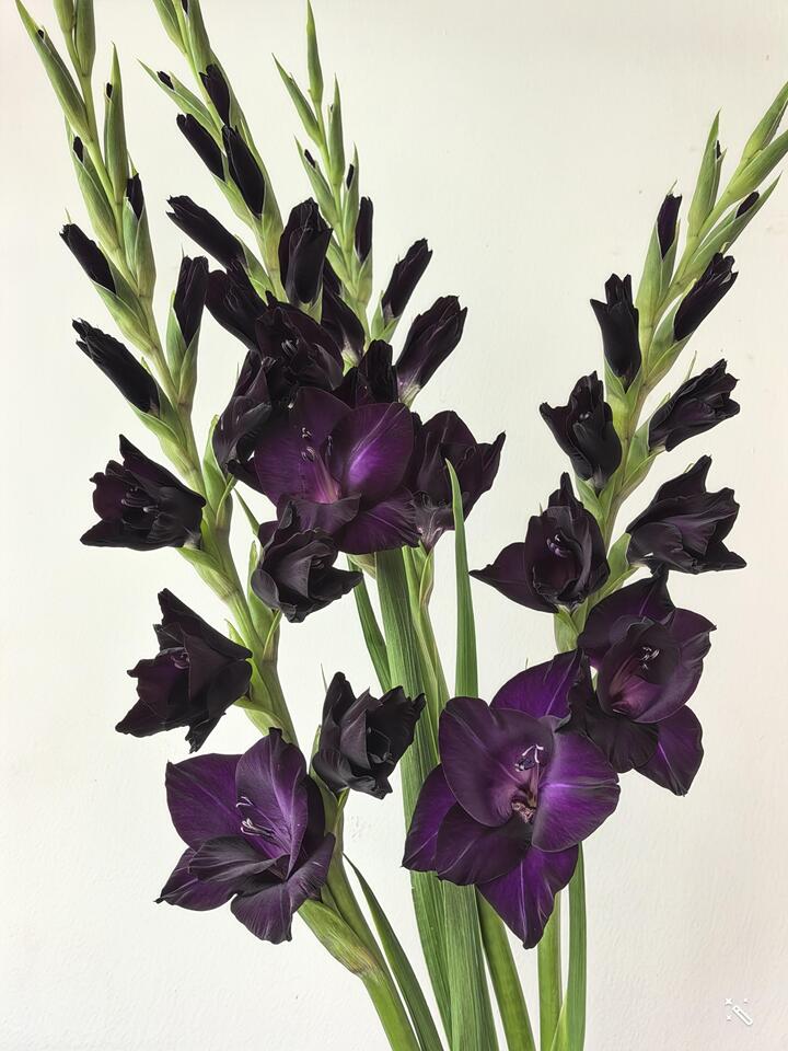 Purple black Gladiolus Purple black Gladiolus