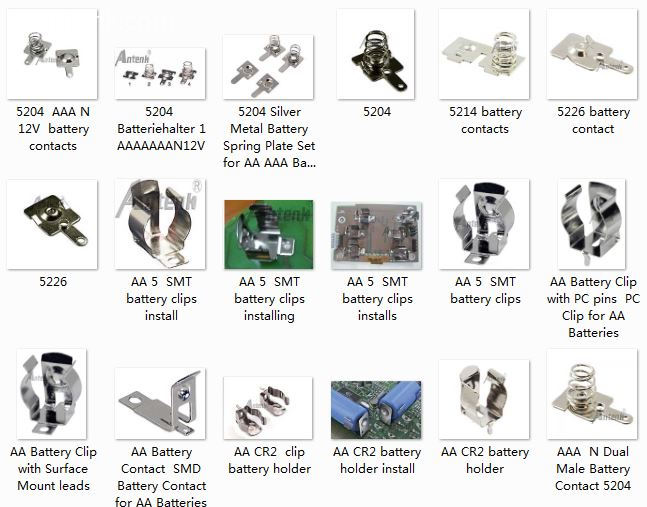 원통형 배터리 연락처 클립 스프링 홀더 Cylindrical Battery Contacts ClipsHolders Springs
