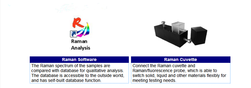 componets adn accessories of laser raman system