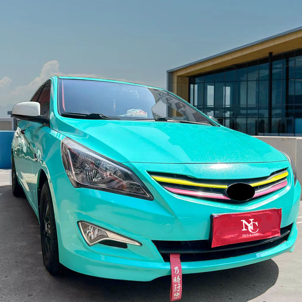 Glossy Pearl Tiffany Car Wrapping Glossy Pearl Tiffany Car Wrapping