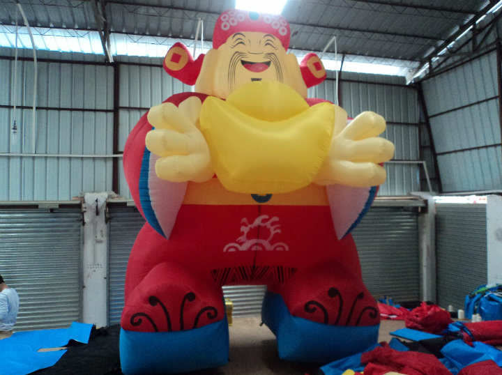 Inflatable Huge Cartoon Model for Advertising Inflatable Product Large Ox/Gold