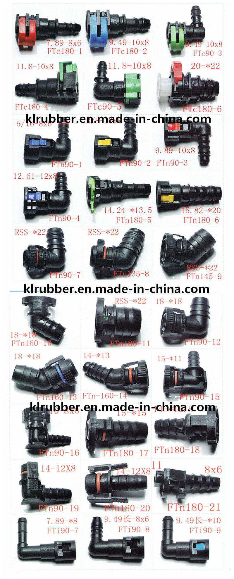 7.89 Straight Plastic Injector Fluid Quick Connect Pipe Fitting