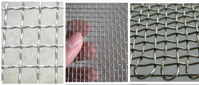 Duplex Square Decorative Stainless Steel Woven Crimped Wire Mesh