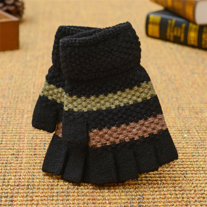 Colorful Winter Custom Acrylic Magic Gloves Fashion Knitting Glove Fingerless