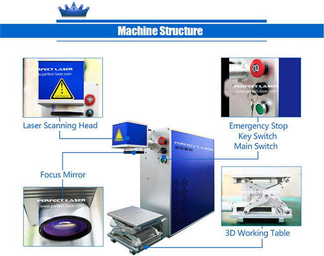 10W 20W 30W 50W Metal Parts Fiber Laser Marking Machine