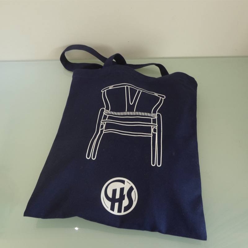 Popular Navy Blue School Cotton Bag for Students