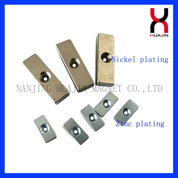 Permanent Strong NdFeB Magnet /Block Shape Magnet with Countersunk Hole